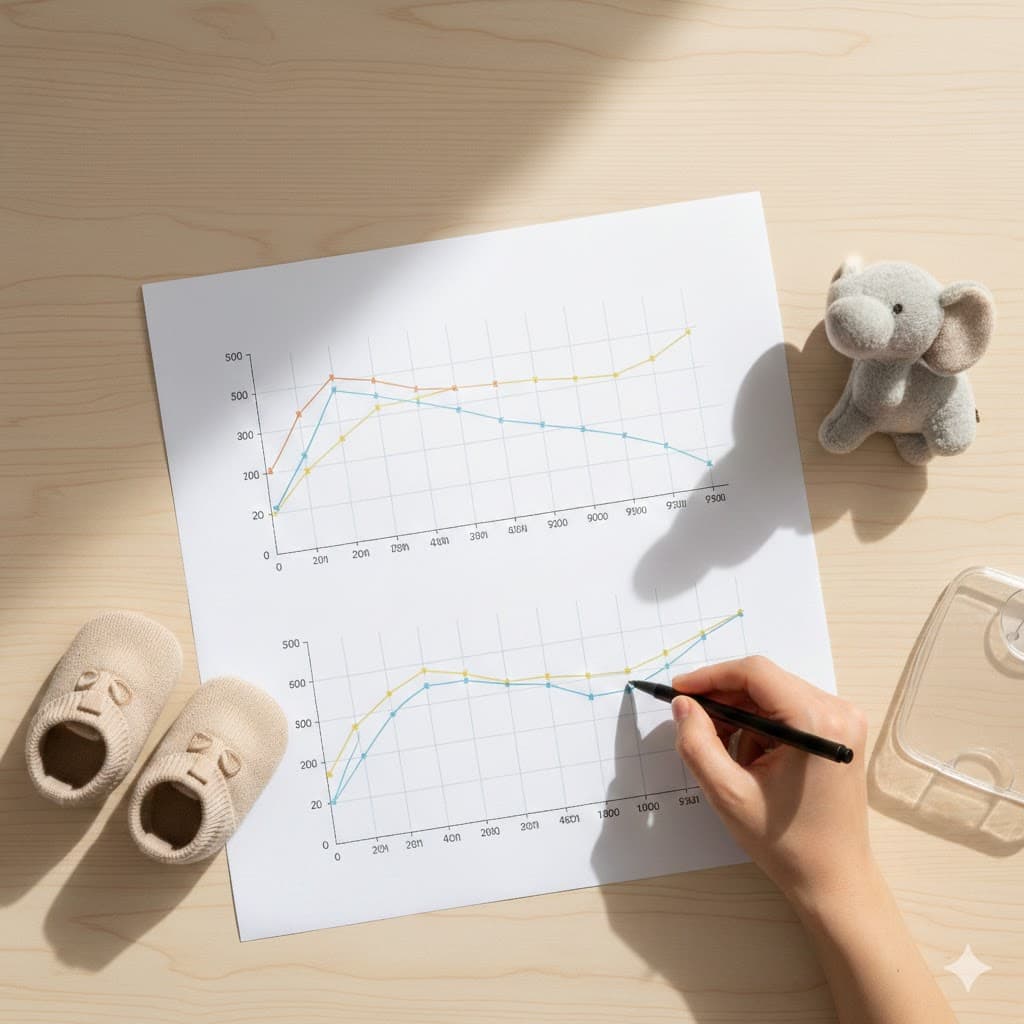 아기 성장곡선 백분위 읽는 법 | 3~97 백분위 의미, 월령별 표준 체중·키