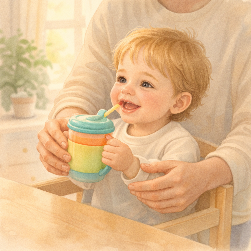 아기 컵 연습 가이드: 빨대컵·오픈컵 시작 시기부터 젖병 떼기까지