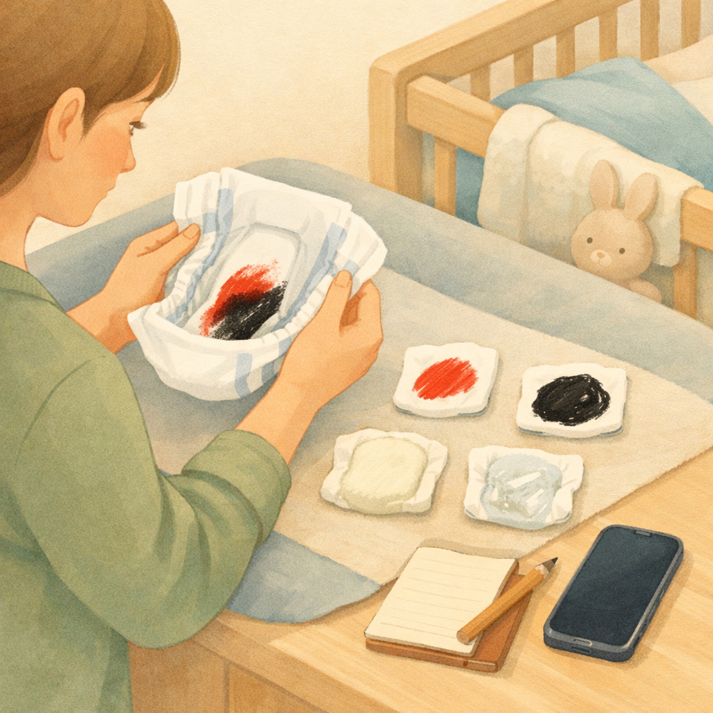 아기 혈변, 검은변, 흰변, 점액변이 보일 때: 바로 연락할 신호와 변 사진 기록법