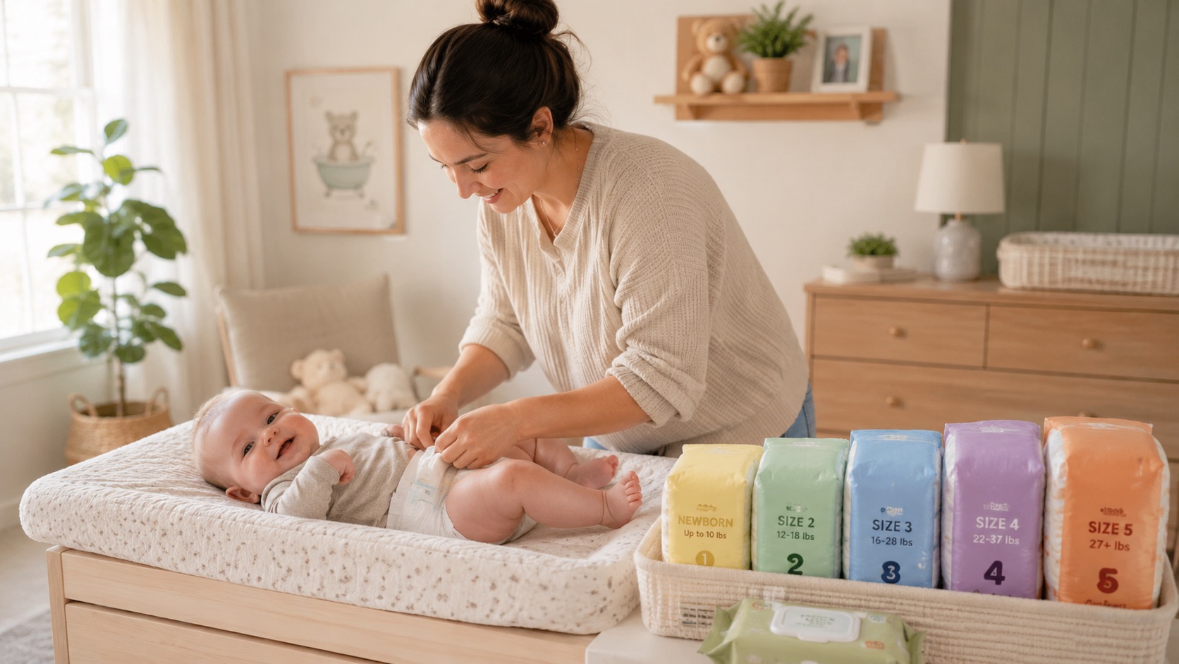 Diaper Size Chart & Guide: When to Size Up by Weight + 5 Key Signs
